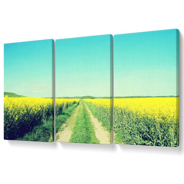 Ebern Designs Field Road - 3 Piece Wrapped Canvas Print | Wayfair.co.uk