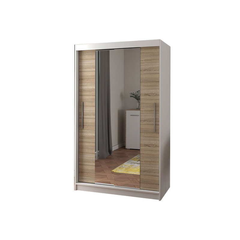 Hepsibah 2 Door Wardrobe, White/Sonoma