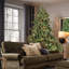 Arbre de Noël articulé en forme de PE / PVC pleine forme avec lumières UL et base en métal stable-873502588