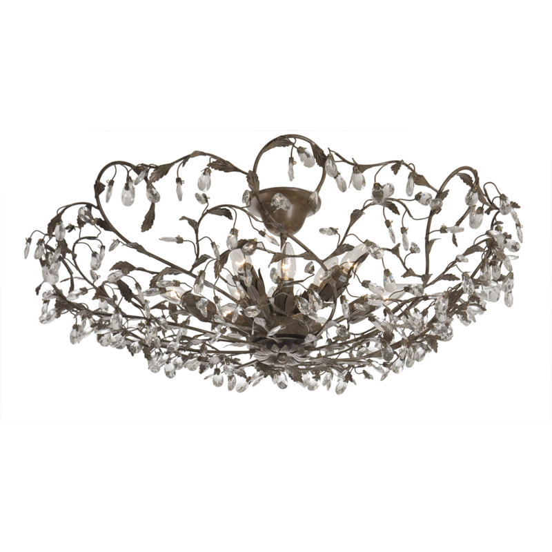Clemmer Semi Flush Mount, Rusty