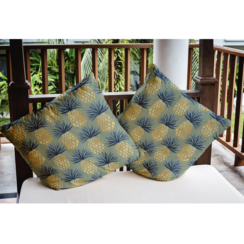 Housse de coussin et insert Vathylakas, Sauge, 16 po x 16 po