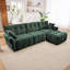 Canapé 3 places avec repose-pieds Chenille-1331998959