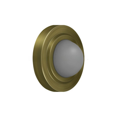 Deltana WBC238U5 Convex Flush Bumper 2-3/8" Diameter; Antique Brass Finish