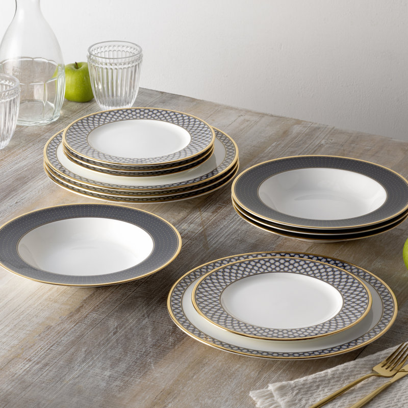 Noritake Blueshire 12-Piece Dinnerware Set, Service For 4