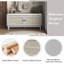 Banc de rangement en rotin avec rangement Boho
