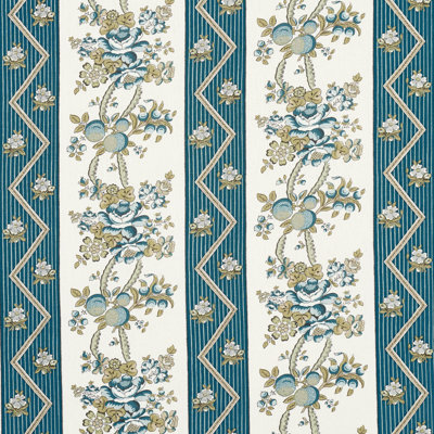 Tissu à rayures florales Sylvain