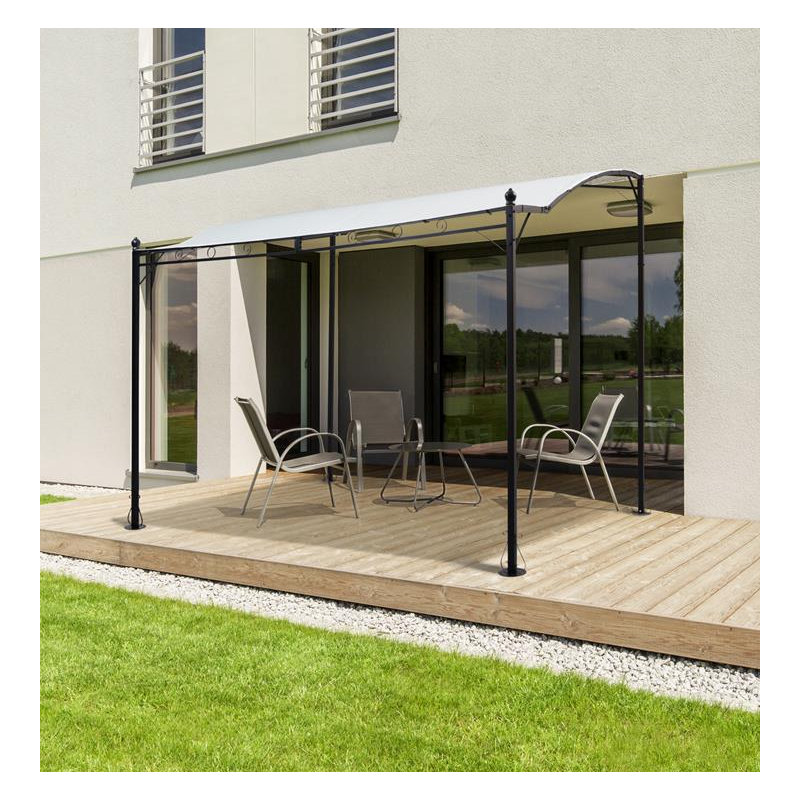 Blumfeldt Allure 0.5m x 2m Metal Pergola, White