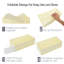 4 pièces organisateurs de tiroir pliables, organisateur de sous-vêtements pour garde-robe, beige