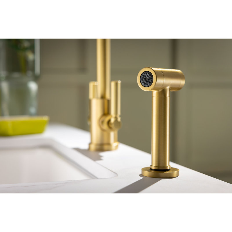 Click Modern Kitchen Hand Spray, Brushed Brass