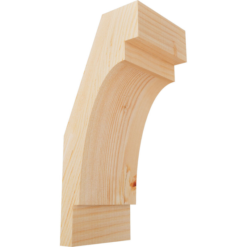 5 1/2"W x 6"D x 14"H Merced Smooth Knee Brace, Douglas Fir, Douglas Fir, Smooth, 14" H x 5.5" W x 6" D
