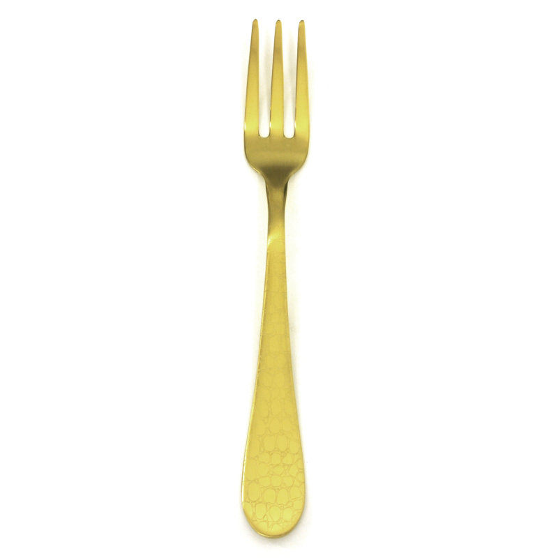 Coccodrillo Serving Fork - 12 Pieces, Ice Gold