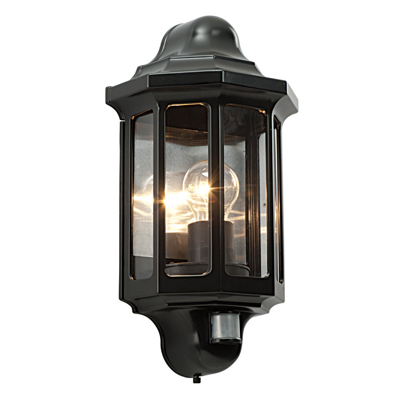 Rozier Satin Black 40cm H Outdoor Wall Lantern