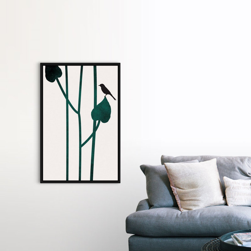 Art mural sur toile The Bird, Toile avec cadre noir, H 50 po x l 34 po