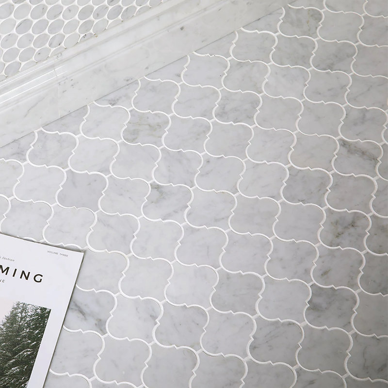 3" x 3" Natural Stone Arabesque Wall & Floor Tile