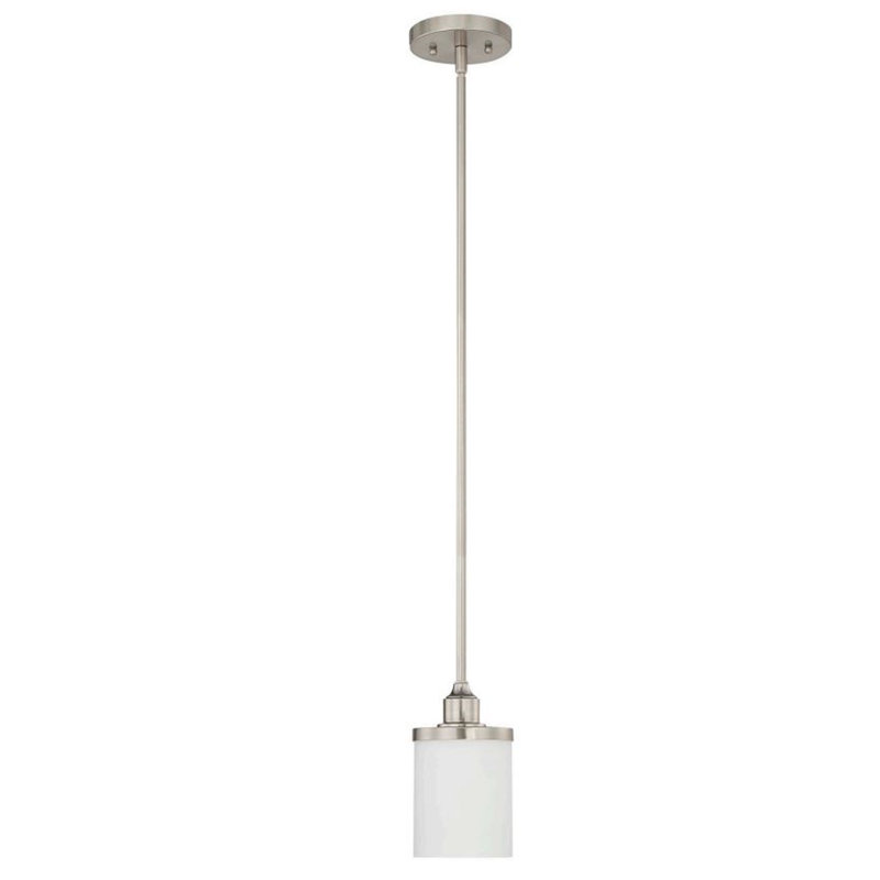 Luminaire suspendu cylindrique à 1 lumière Debrina, Chrome