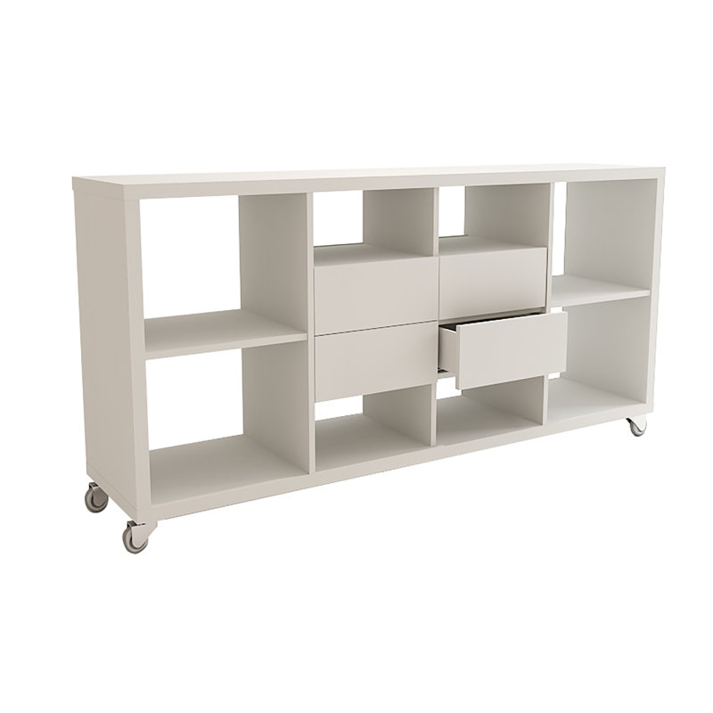 Malta Cube Bookcase, White Lacquer