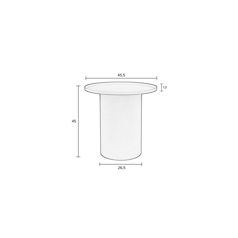 Sverre End Table, Pink