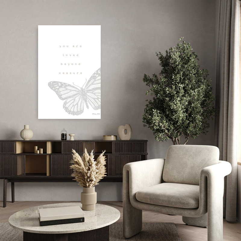«Nursery You Are Love», art papillon contemporain, H 36 po x l 24 po