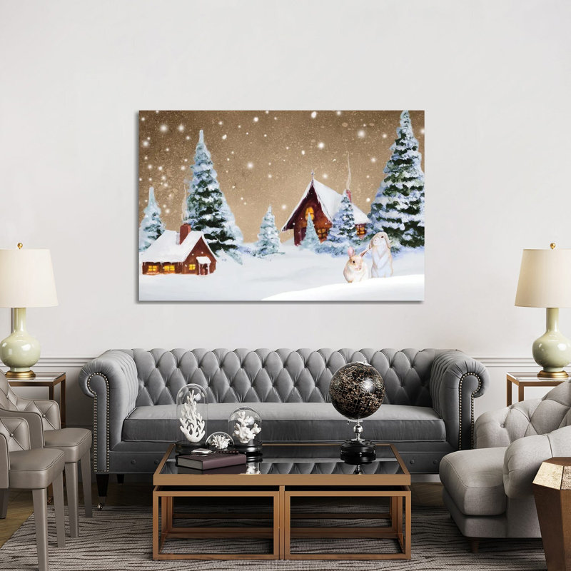 Christmas Village by Janice Gaynor - Wrapped Canvas Painting, 152.5 cm H x 101.5 cm W