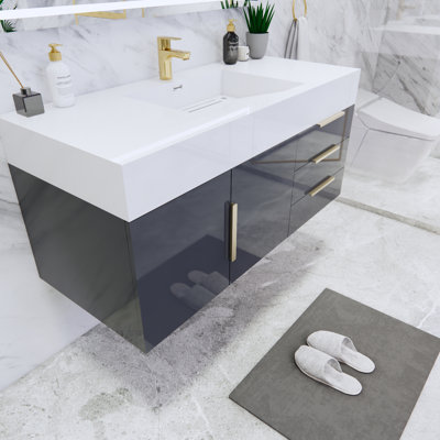 Glasgow 48'' Single Bathroom Vanity with Acrylic Top