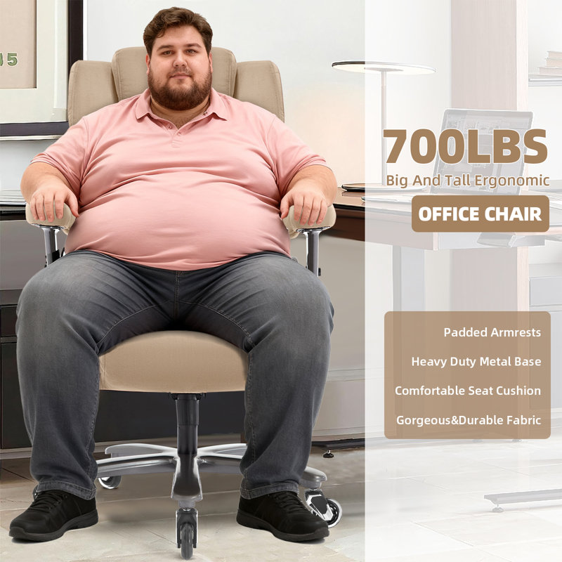 Fauteuil de bureau ergonomique Wayfair Nagib, Ivoire