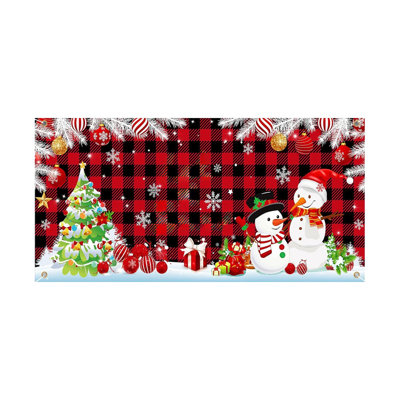 Bannières de Noël, garage, drapeau, garage, scène festive, décoration de porte, ambiance de fête, décors, toile de fond