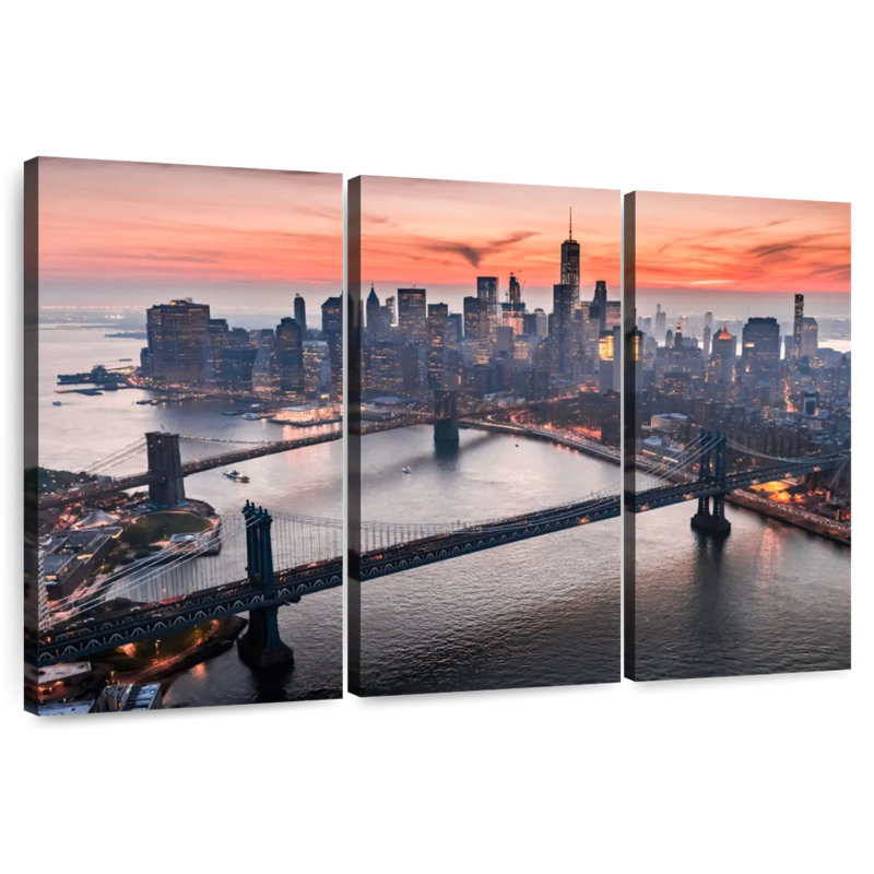 Sireci Dusky NYC Bridge, 24" H x 38" W