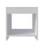 Table de chevet de chambre à coucher avec rangement ouvert en blanc - peu encombrante et fonctionnelle pour le rangement, look moderne-565847266