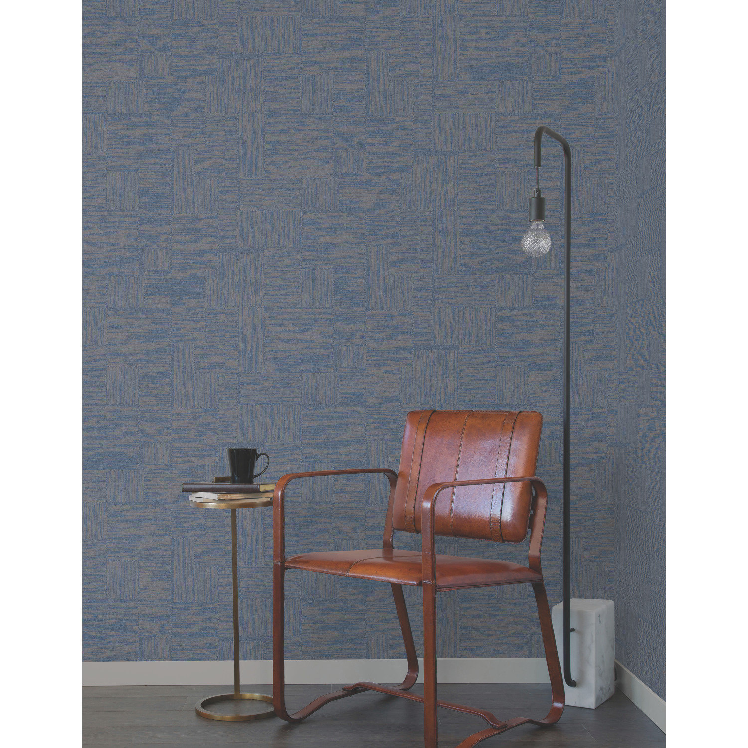 Alodee Geometric Wallpaper, Navy