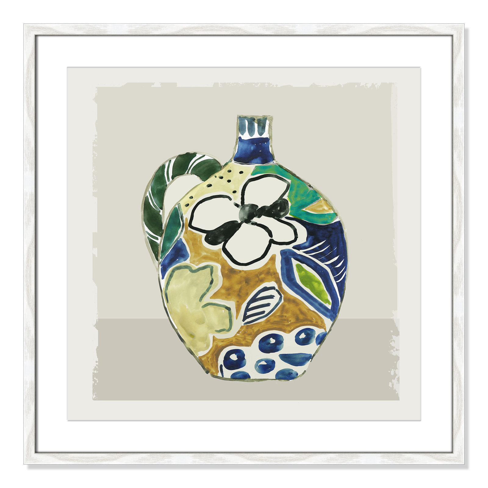 Picasso Vase by Aimee Wilson, White, 23.5" H x 23.5" W x 0.75" D