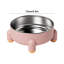 Bol pour chien en acier inoxydable à séparation double antidérapante 5,9 po, rose-131216120