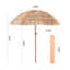 Parasol de patio en chaume 6,5 pi avec inclinaison 30 ° Tiki - Polypropylène naturel