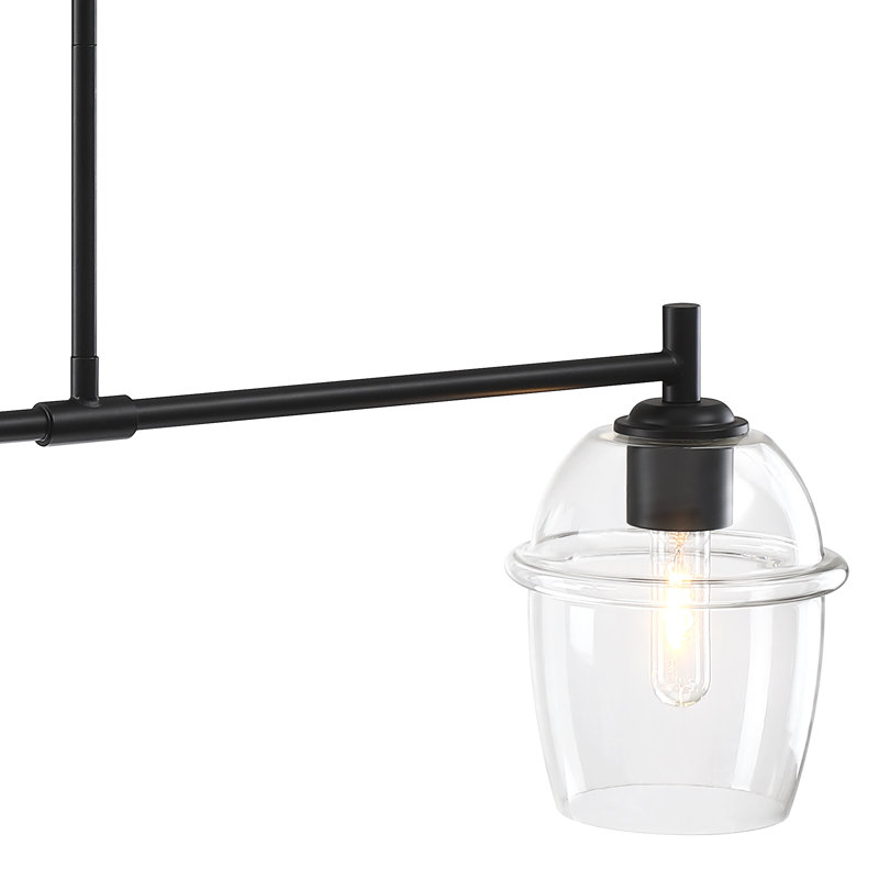 Luminaire suspendu à 2 lumières Frostia, Noir mat