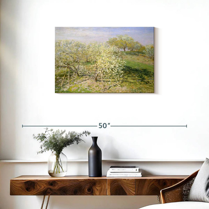 Alvord, arbres fruitiers printaniers en fleurs 1873, H 20 po x l 30 po
