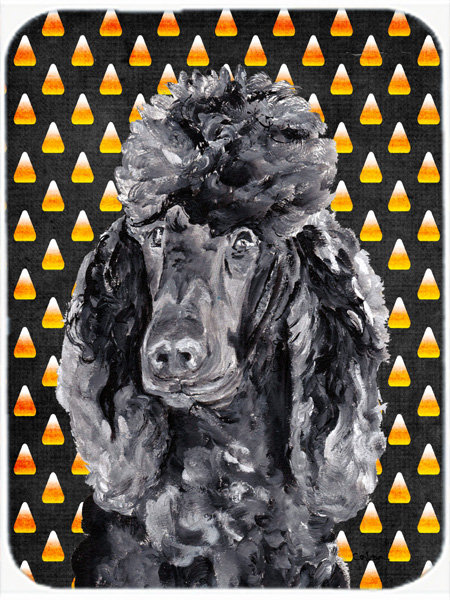 Caroline's Treasures Halloween Candy Corn Standard Poodle Glass Cutting Board