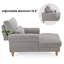 Chaise longue rembourrée avec dossier réglable