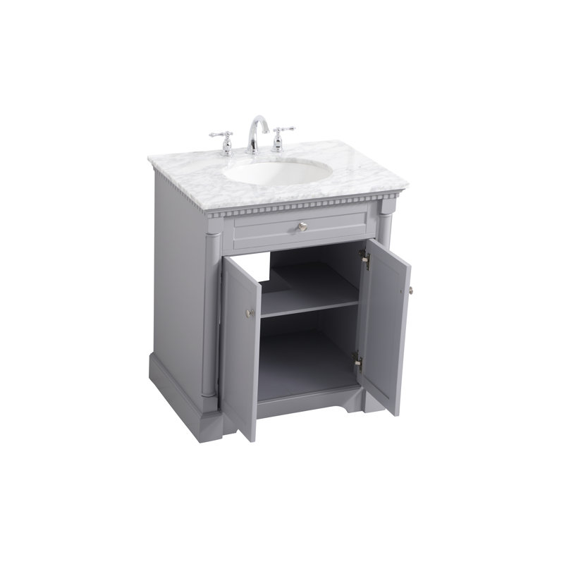 Ensemble de meuble-lavabo simple 30 po, Gris