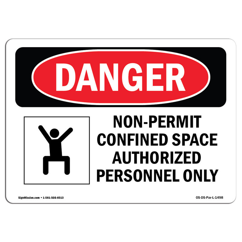 Signe de danger, H 12 po x l 18 po x P 0,1 po