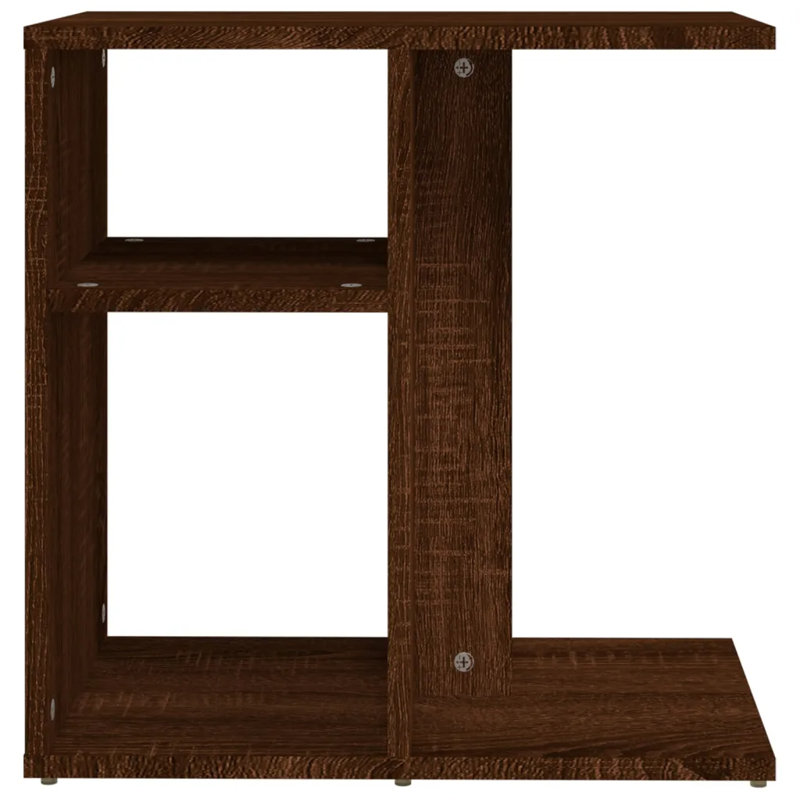 Gnatt Sled End Table, Brown Oak, Brown Oak