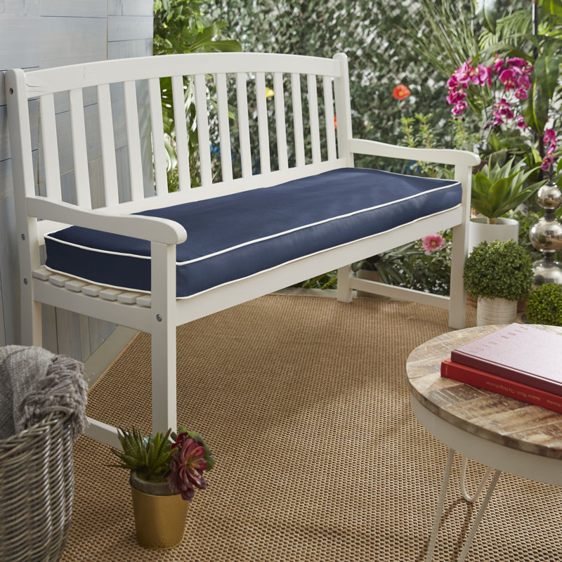 Osprey Outdoor Sunbrella Bench Cushion, 2" H x 45" W x 18" D, Coral Polyester