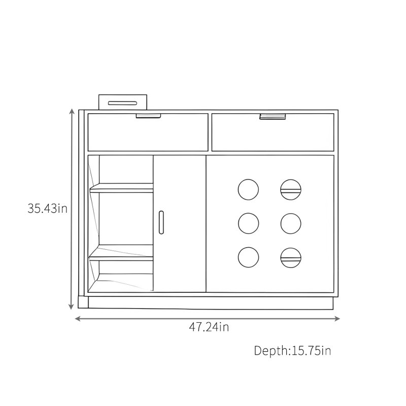 Large-Capacity Multifunctional Sideboard