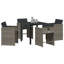 4 - Person Patio Dining Set with Rectangular Table , Cushions Included-110993116-110993121
