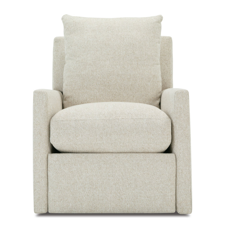 Lilah Manual Swivel Recliner, Tan Polyester