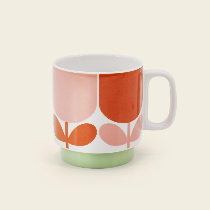 Ceramic Mug, 2, Tomato/Fern