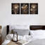 3 pièces d'art contemporain sur toile Blossom