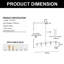 Luminaire suspendu linéaire en verre à intensité variable pour îlot de cuisine 5,9 po (l) à 5 lumières réglables-77310637-112136982-77310638