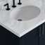 ARIEL Kelly 73 Double Sink Bathroom Vanity with Italian Carrara Marble Top-334481442