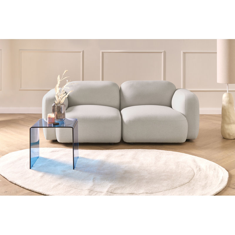 3 Seater Sofa, Beige Polyester
