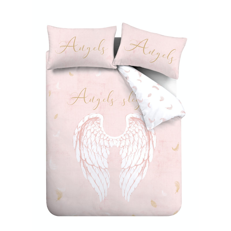 Angel Wings Duvet Cover Set, 200 x 200cm Duvet Cover + 2 Standard Pillowcases