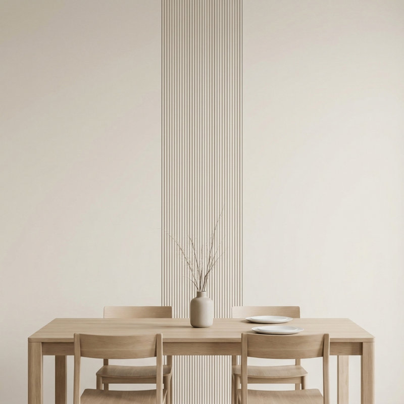Panneau à lattes VILO S Crème satinée 104 5/16" x 5 13/16", Satiné